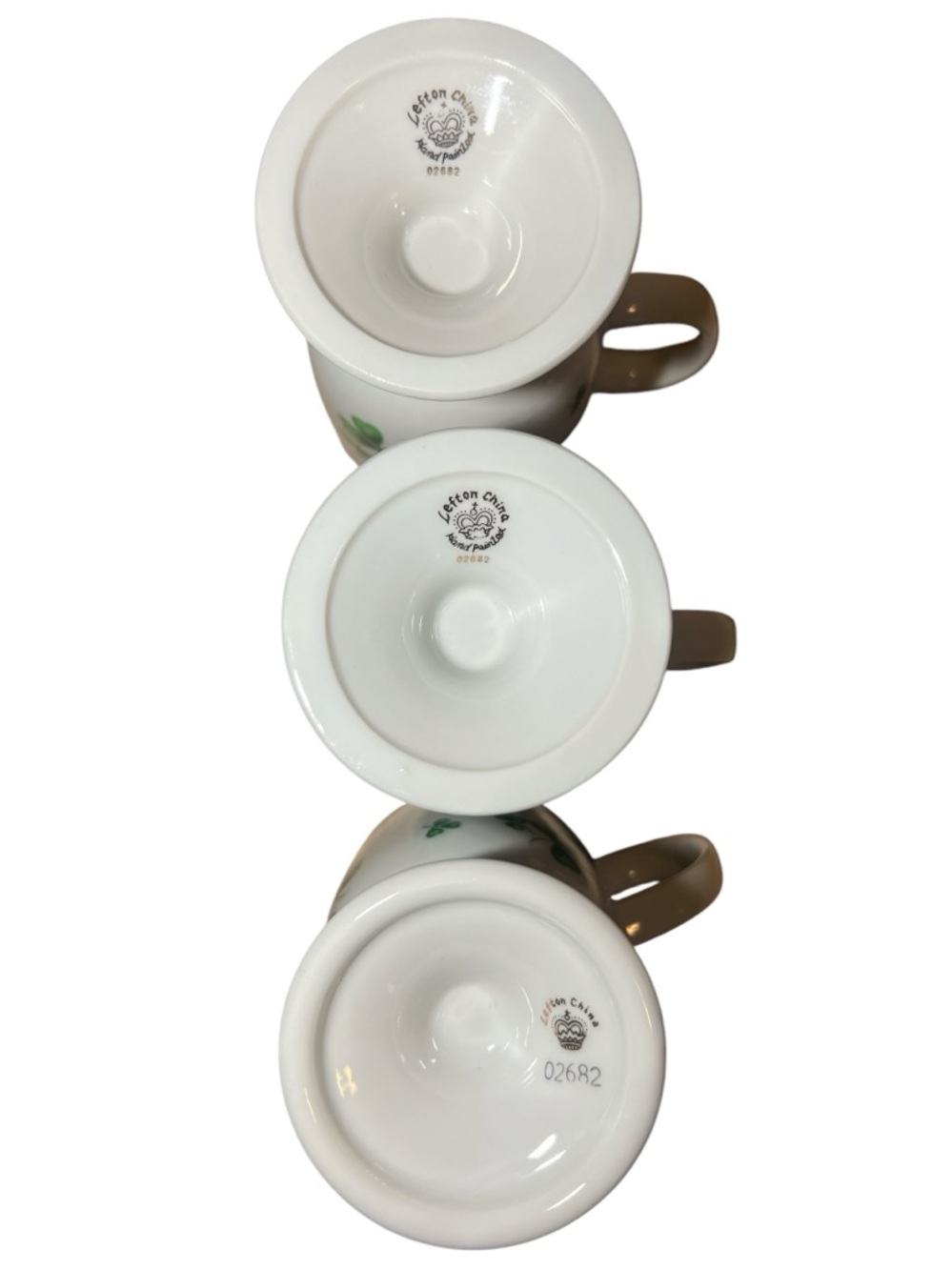 Vintage Lefton China Irish Coffee Cup Mugs Pedestal Set of 3  St. Patrick’s Day - Picture 8 of 15